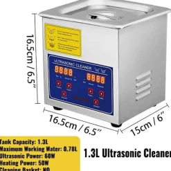 40KHz Ultralydsrenser - Digitalt Kontrolpanel, SUS304 Materiale, Lave Priser 1.3L