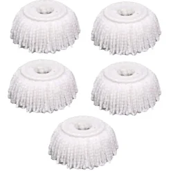 [KK] 5 stk. mikrofiber udskiftningsmoppehoved til roterende moppe standardstørrelse