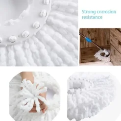 [KK] 5 stk. mikrofiber udskiftningsmoppehoved til roterende moppe standardstørrelse
