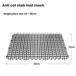 [KK]2 dele katteafvisende måtte, møbelbeskyttelse mod krads fra katte, 43 x 33 cm fleksibel plastmåtte med pigge, Kompatibel med indendørs og udendørs brug | Fyndiq