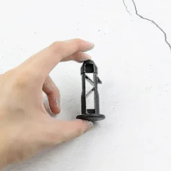 [KK] 【jia】3 par hængselbolte hængselstifter til skraldespandslåg passer til 240/120/100/60L udendørs skraldespande, 65 mm x 18 mm, sort plast