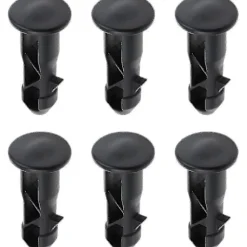 [KK] 【jia】3 par hængselbolte hængselstifter til skraldespandslåg passer til 240/120/100/60L udendørs skraldespande, 65 mm x 18 mm, sort plast
