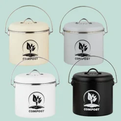 Køkkenkompostbeholder 3,5 l med kulfilter