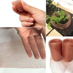 Kobbernet, 1 rulle med 6 meter kobbernet, kobbernet mod snegle, mus, fugle og nematoder, havebeskyttelse mod gnavere, strikket kobber