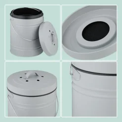 Kompostbeholder med lugtfilter, 5 liters kapacitet