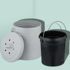 Kompostbeholder med lugtfilter, 5 liters kapacitet