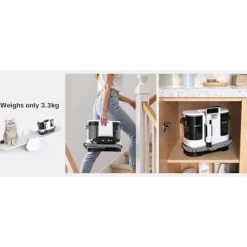 Kraftfuld Tæppe- & Tekstilrenser LBLUE V8 med Varmt Vand 60°C, 1,75L Dobbelttank, 5 m Ledning – Sofa, Bil & Kæledyrspletter Black
