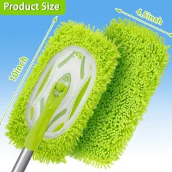 [LCS] Genanvendelige mikrofiber tørmoppeklude til vådmopper, kompatible med Swiffer Sweeper moppe, erstatningsmopper til rengøring af hårde trægulve (C) | Fyndiq