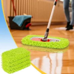 [LCS] Genanvendelige mikrofiber tørmoppeklude til vådmopper, kompatible med Swiffer Sweeper moppe, erstatningsmopper til rengøring af hårde trægulve (C) | Fyndiq