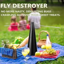 Madbeskytter Skadedyrsafvisende USB Genopladelig Flueafvisende Ventilatorer Fluebekæmper Hold Fluer og Insekter Væk Fra Mad White