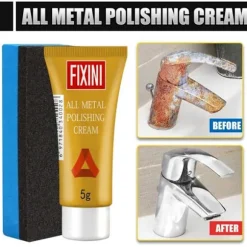 Metalpoleringspasta, metal- og aluminiumsrens, rustfjerner til bunden af køkkenpander, creme af