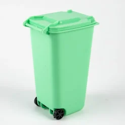 Mini Desktop Skraldespand Plast affaldsspande Med Låg Husholdning Cl Green One Size