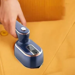 Mini Håndholdt Steamer Strygejern med Drejeligt Håndtag Tør Våd Brug Letvægts Bærbar Beklædningsdamper Strygemaskine purple EU Plug