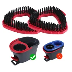 Mop Hoved Udskiftning Brusebad Gulv Skrubbe Stift Børste Design Nem at Installere Trekant Rengøringsbørste Hoved til Vileda O-Cedar {Db} Red