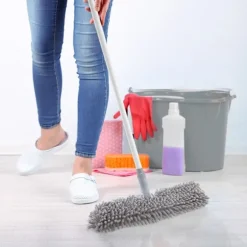 Moppe og kosteskaft stål CLEAN SYSTEM 130 cm