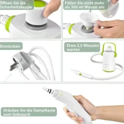 Multi-purpose damprenser bærbar håndholdt damprensemaskine med 1000 W power green