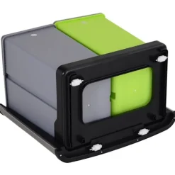 Nancy's Bozeman Prullenbak - Sensor Prullenbak - Afvalscheidingssysteem - 72 L - 3-Vaks - RVS - 42 x 30 x 81 cm - Zilver
