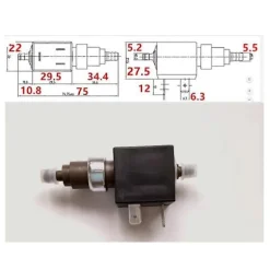 Ny 220V 19W Elektromagnetisk Pumpe Kompatibel med Dampmoppe Damp Kompatibel med CEME E15-Perfet