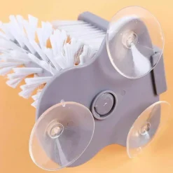 Opvaskbørste med sugekopper til glas Grey