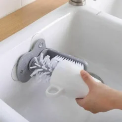 Opvaskbørste med sugekopper til glas Grey