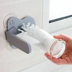Opvaskbørste med sugekopper til glas Grey