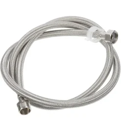 Opvaskemaskine Slangeforlænger Rustfrit Stål Flettet Vaskemaskine Slange Havesprinkler System 1/2 Tomme Gevind Anti-Eksplosion 1 Sæt Silver 151X2.4X2.2CM | Fyndiq