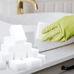 100-pak Magiske Svampe Ekstra Tykke Store og Langtidsholdbare Melamin Rensesvampe i Bulk - Multi Overflade Kraft Skrubber Skum Rensepuder -