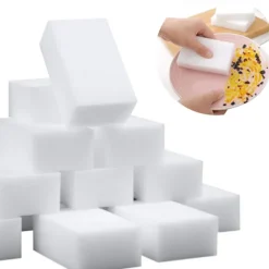 100-pak Magiske Svampe Ekstra Tykke Store og Langtidsholdbare Melamin Rensesvampe i Bulk - Multi Overflade Kraft Skrubber Skum Rensepuder -
