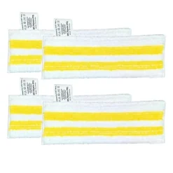 4-pak Mikrofiber Gulvkludesæt Slibende Gulvkludesæt til Karcher Easyfix Sc2 Sc3 Sc4 Sc5 Gulv (FMY) WhiteYellow