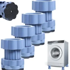 4-pak vibrationsdæmpere til vaskemaskiner - anti-vibrationspuder, støddæmpere til vaskemaskiner, maskiner og køleskabe