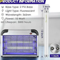 10-pak 10W Insektlampe Pærer, T8 F10W 13