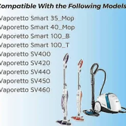 Pakke med 6 udskiftningsklude til Polti Vaporetto Vaporforce børste SV440 SV450 SV400 SV420 Smart 100 vaskbare udskiftningsmopper [DB]