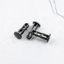 Par Hængselbolte Hængselstifter til Skraldespands låg Passer til 240/120/100/60l Udendørs Affaldsspande, 65mm X 18mm, Sort Plastik