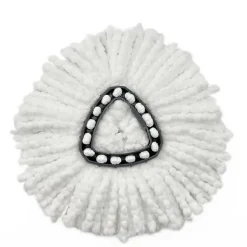 Qazx 2 stk rødt erstatningsmoppehoved, Universal 360 mikrofiberspinmoppe til gulvrengøring Asdf (hvid) White Mop Replacement Heads