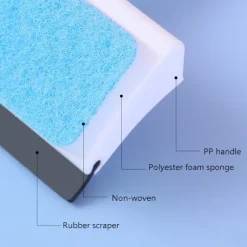 Rensebørste til vinduesglas Dobbeltsidet svampevisker blue 18*11.5*4,.5cm