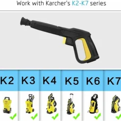 Reservepistol til K2 K3 K4 K5 K6 K7 Serie Trykvasker, Hurtigkobling Vandstrålepistol til K2 K7 Serie