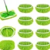 [RM]10-pak gulvmopper kompatible med Swiffer Sweeper til våd og tør brug, genanvendelige mikrofiberklude til alle gulvtyper, grøn 25x11,5 cm