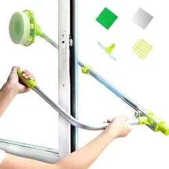 [RM]Telescopic Window Cleaner - U-shaped Squeegee - Easy Access - WELLNGS