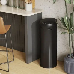 Rootz 50L sensor affaldsbeholder - Automatisk skraldespand - Berøringsfri beholder - Soft-Close funktion - Sort rustfrit stål