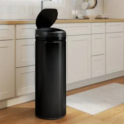 Rootz 50L sensor affaldsbeholder - Automatisk skraldespand - Berøringsfri beholder - Soft-Close funktion - Sort rustfrit stål