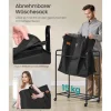 ROOTZ 170L Vaskeri Kurv - Rolling Hamper - Tøjsortering - 3 rum - Blæk sort - 69 cm x 40 cm x 91 cm