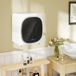 Rootz Tumble Dryer - Tøjtørrer - Ventet tørretumbler - UV -desinfektion - Kompakt 4 kg kapacitet - 48 cm x 40 cm x 56 cm - Rustfrit stål - Hvid