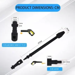 Roterbart Spolrör för Elektrisk Högtryckstvätt Black Karcher K2/K3/K4/K5/K6/K7 Black 303