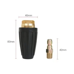 Roterende Turbo Dyse 1,8 GPM 3000 PSI 035 til Højtryksrenser, 1/4" Hurtigkobling Hurtigkobling, Højtryksrenser Dyse