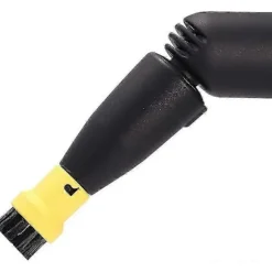 Runde børster til damprenser 2x sorte 2x gule messingdyser