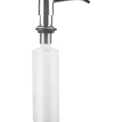 Sæbedispenser i rustfrit stål til vask, forlænget silikoneslange, rengøringssæbedispenser (sæbedispenser til vask med slange)