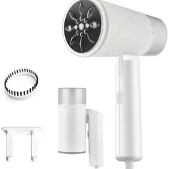 SBSGV Hjemme- og Rejse Tøjdamper - 10 Sekunders Ultra Hurtig Opvarmning, Stærkt Dampoutput, Foldbar og Bærbar, 200ml Stor Kapacitet, 1200W til Tøj