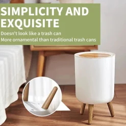 Skraldespand, 7L/1,8G skraldespand med tryk, nordisk moderne skraldespand, plastik skraldespand, egnet til køkken, soveværelse, stue