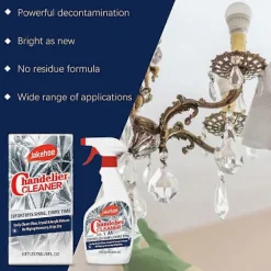 Sparkle Plenty Lysekrone Rengøringsspray, Dryp-Tørrende Uden Aftørring - Vakuum- og Stribefri Glasrengøringsspray (Flaske) 1 stk.