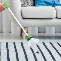Spindelfanger, Ekstra lang insektfanger med håndtag til sikker og human fjernelse af edderkopper og insekter green